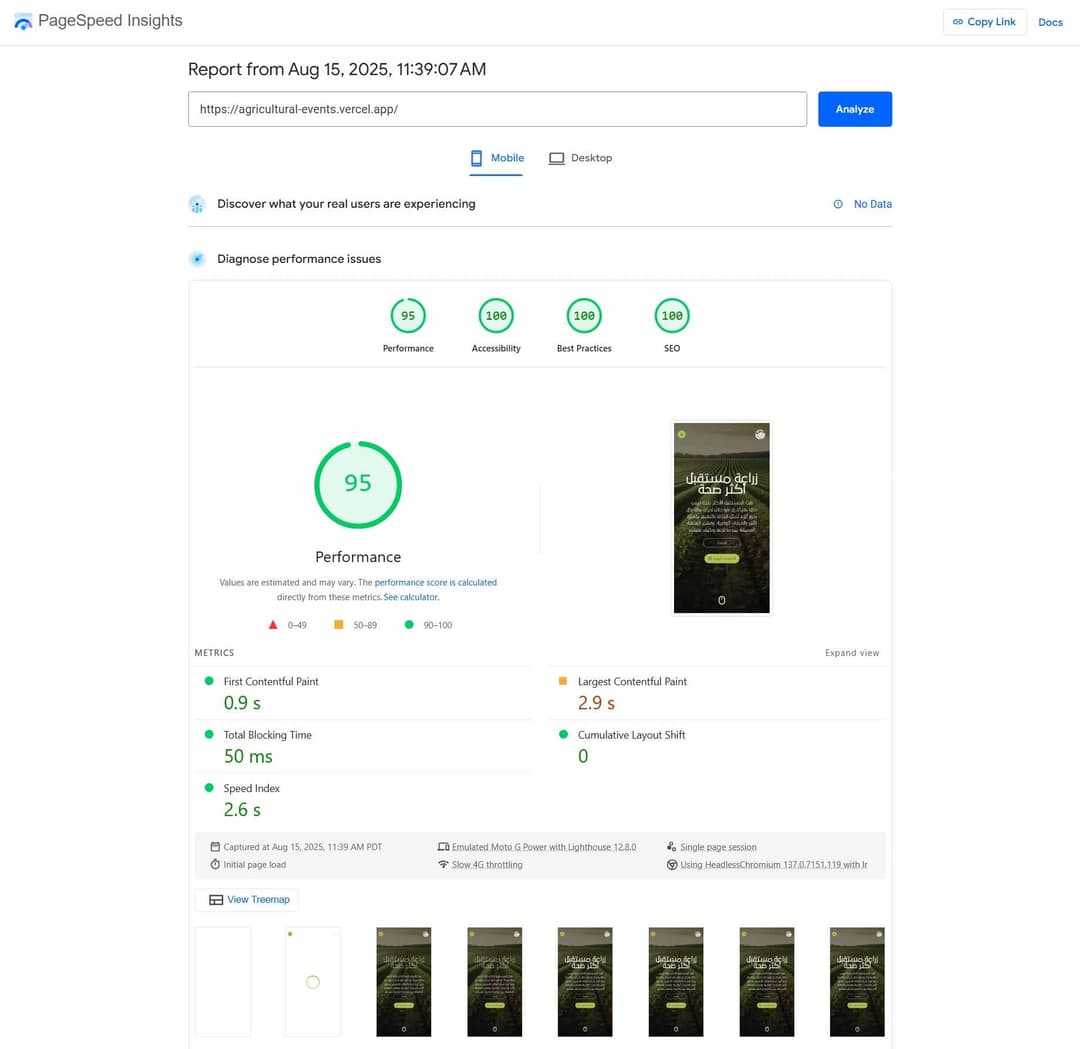 Agricultural Events Website